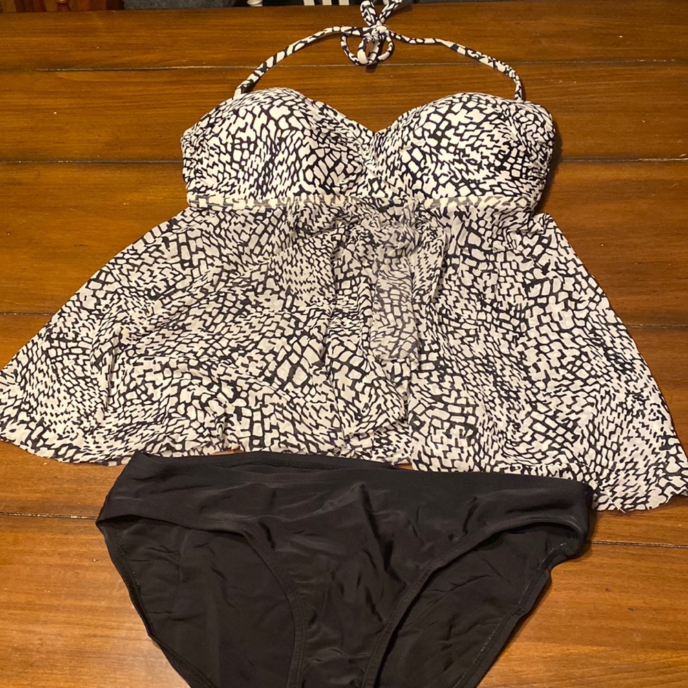 SOLD bathing suit two piece. Top large bottom medium